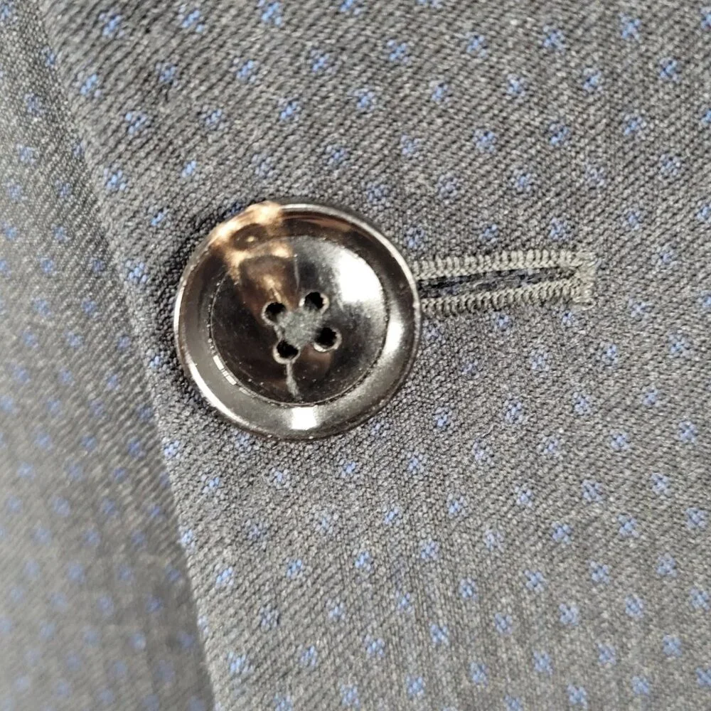 Ted Baker London Endurance Black Blue Wool Jay CT 2 Button Blazer Sport Coat 38R